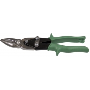 WISS Metalmaster offset aviation snip - cuts right curves and straight GREEN - 245mm